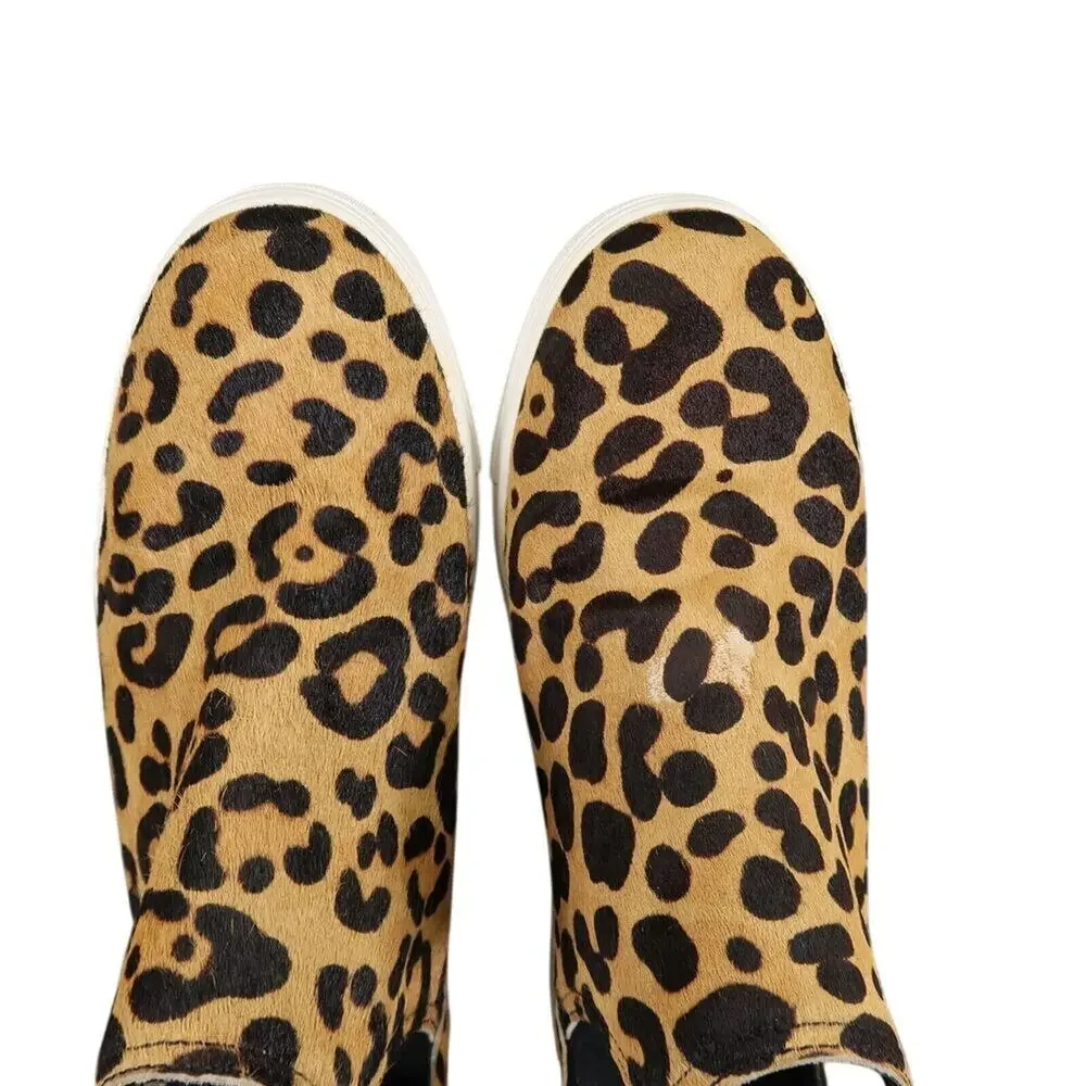 Steve Madden Shoes Womens 8.5 Sneaker Fashion Platform Slip On Caprice Leopard